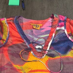 Tory Burch Multicolor V-Neck Top